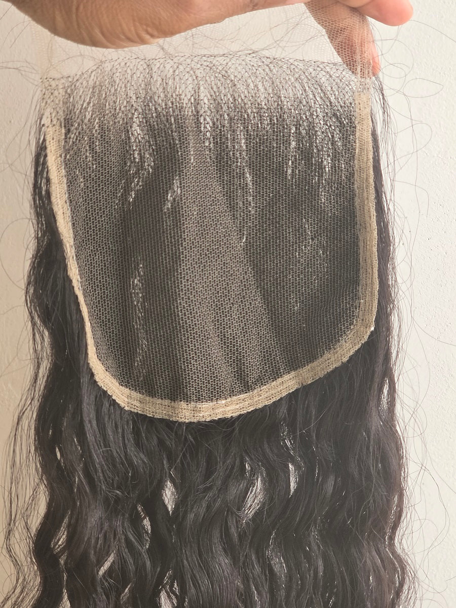 HD 5*5 Natural curly - Indian Closure